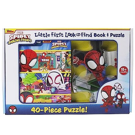 Disney Junior Marvel Spidey and His Amazing Friends: Little First Look and Find Book & Puzzle