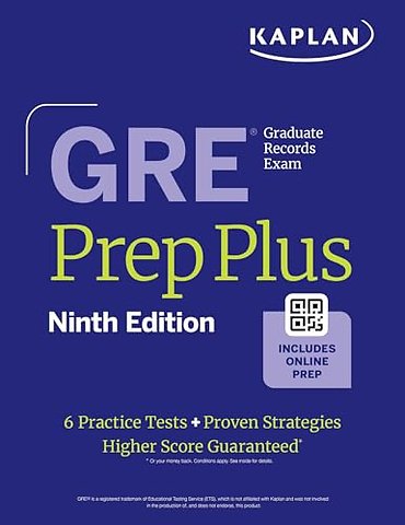 GRE Prep Plus, Ninth Edition (2026): Includes 6 Practice Tests, 1500+ Practice Questions + Online Access to a 500+ Question Bank, Video Tutorials, and Live Class Sessions