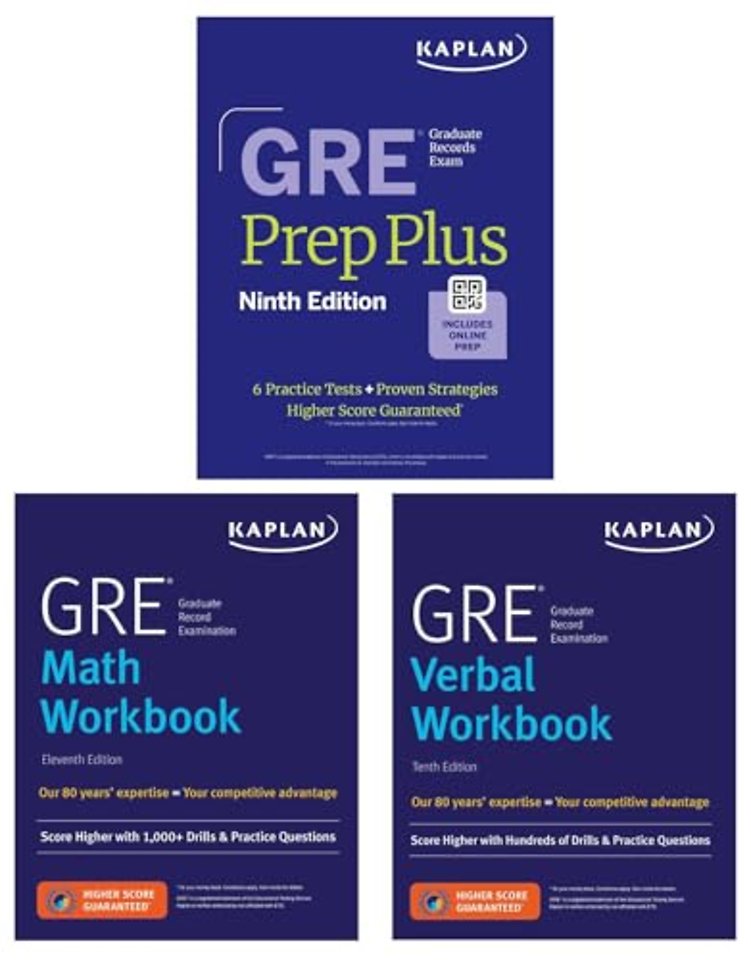 GRE Complete Ninth Edition (2026): Includes 6 Full Length Practice Tests, 2500+ Practice Questions + Online Access to 1000+ Question Bank, Video Explanations, and a Kaplan Live Online Class