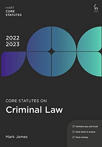 Core Statutes on Criminal Law 2022-23