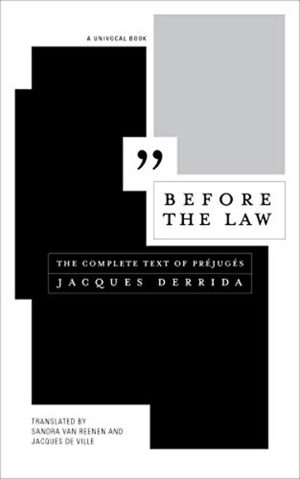 Before the Law – The Complete Text of Préjugés