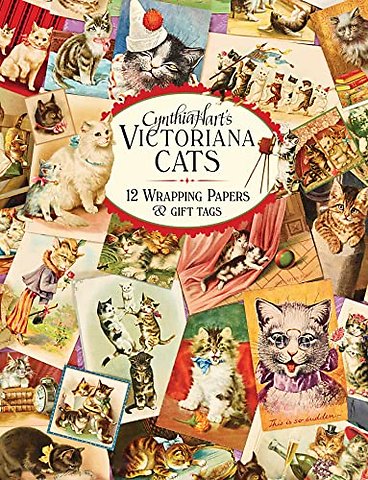 Cynthia Hart's Victoriana Cats: 12 Wrapping Papers and Gift Tags