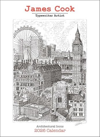 James Cook Typewriter Artist 2026 Wall Calendar