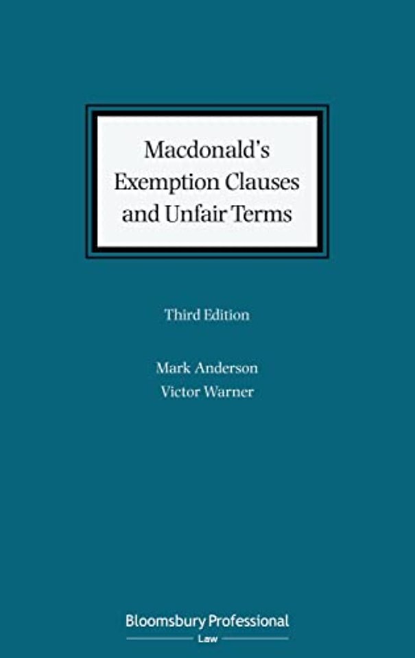 Macdonald's Exemption Clauses and Unfair Terms