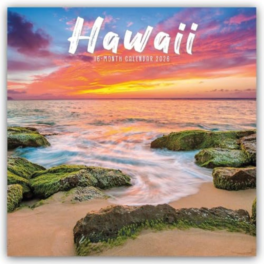 Hawaii Square Wall Sunday Start Calendar
