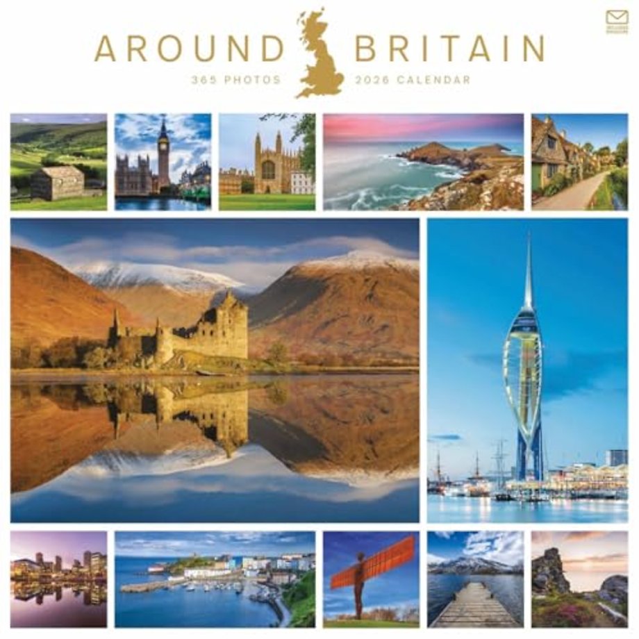 Around Britain Square Wall Calendar 2026