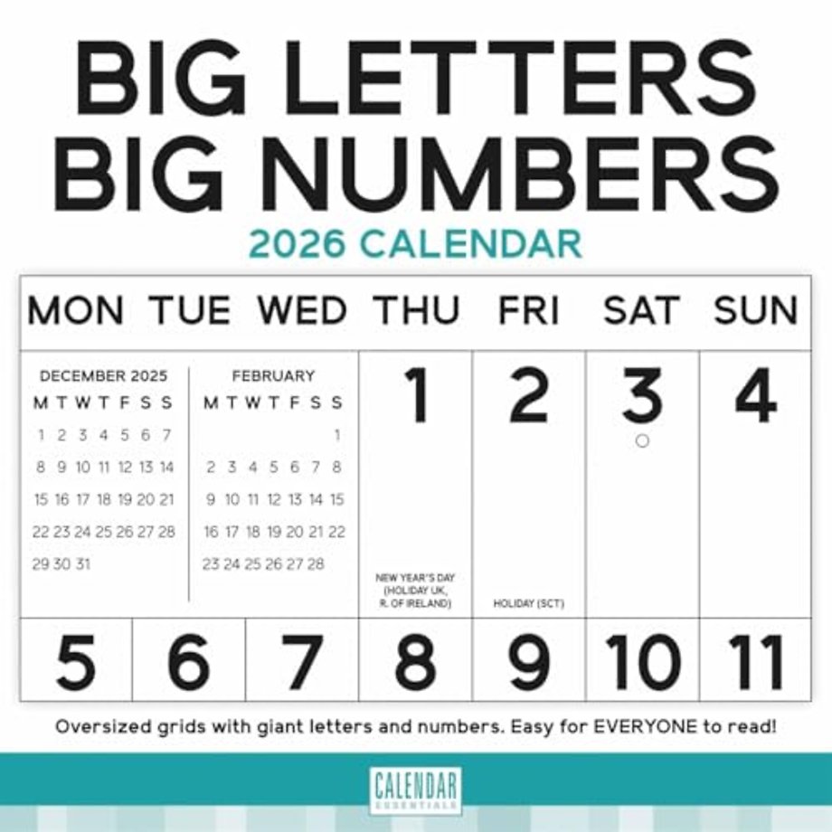 Essential Big Letters Big Numbers Square
