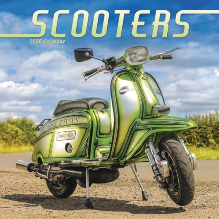 Scooters Square Wall Calendar 2026