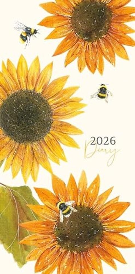 Sunflowers Deluxe Slim Diary 2026