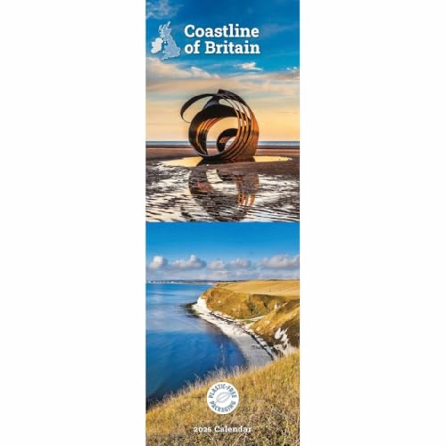 Coastline Of Britain Slim Calendar 2026