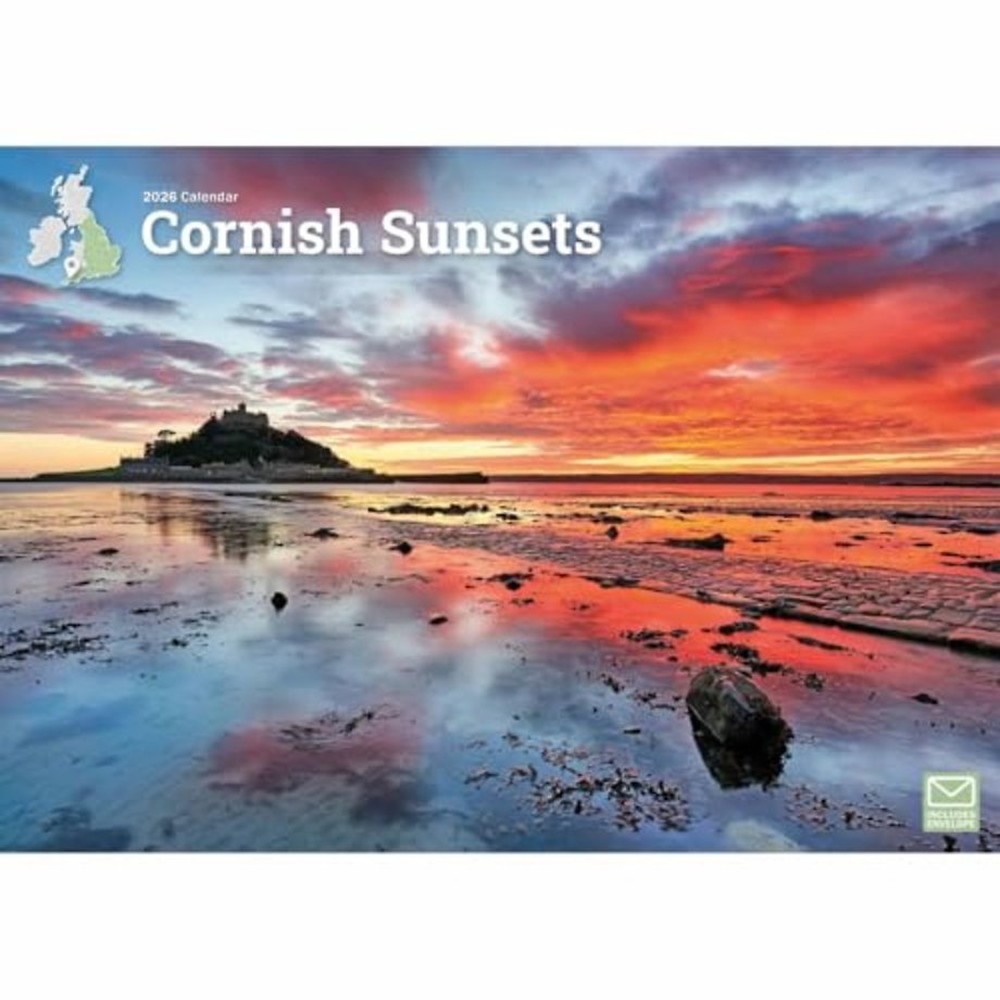 Cornish Sunsets A4 Calendar 2026