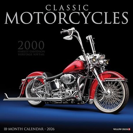 Classic Motorcycles 2026 Wall Calendar