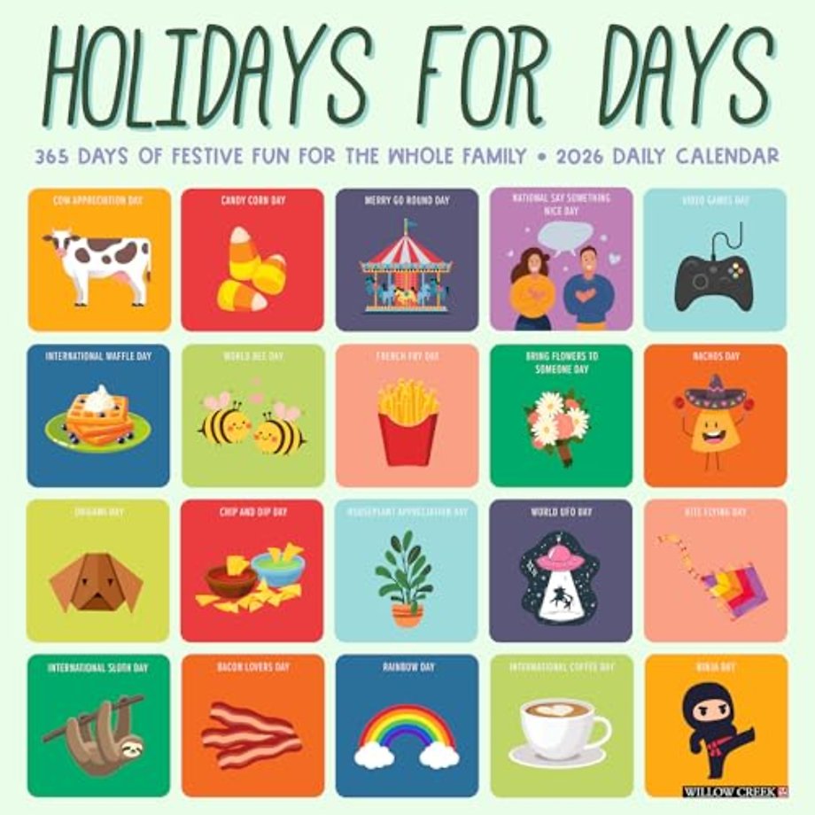 Holidays for Days 2026 Wall Calendar