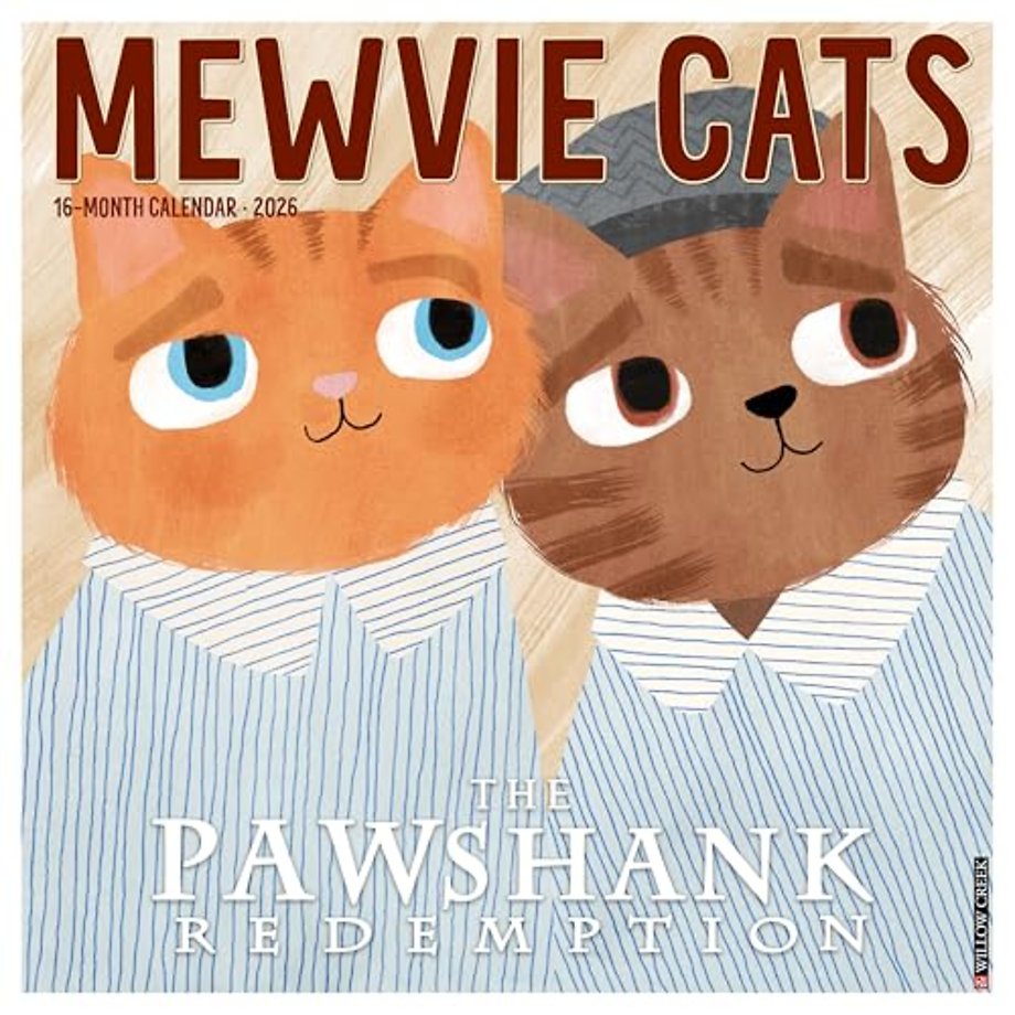 Mewvie Cats 2026 Wall Calendar