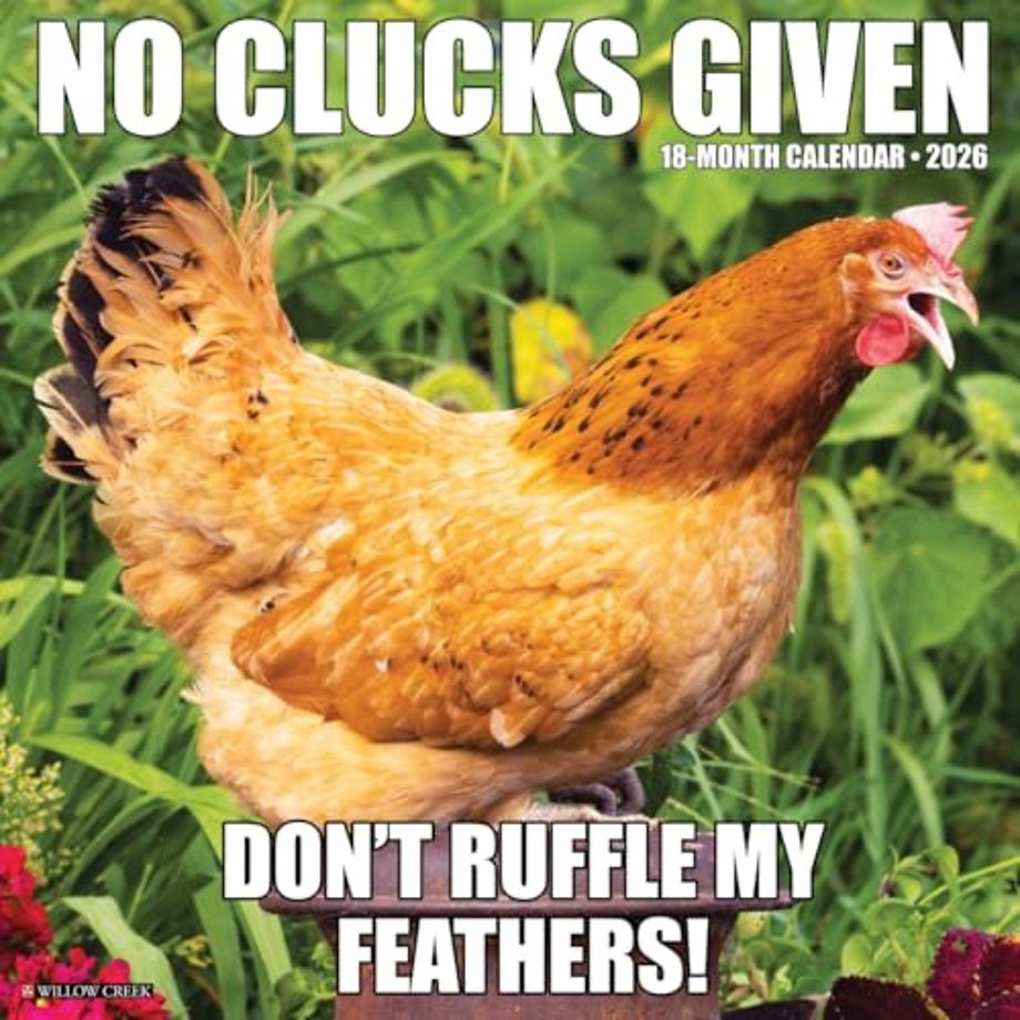 No Clucks Given 2026 Wall Calendar