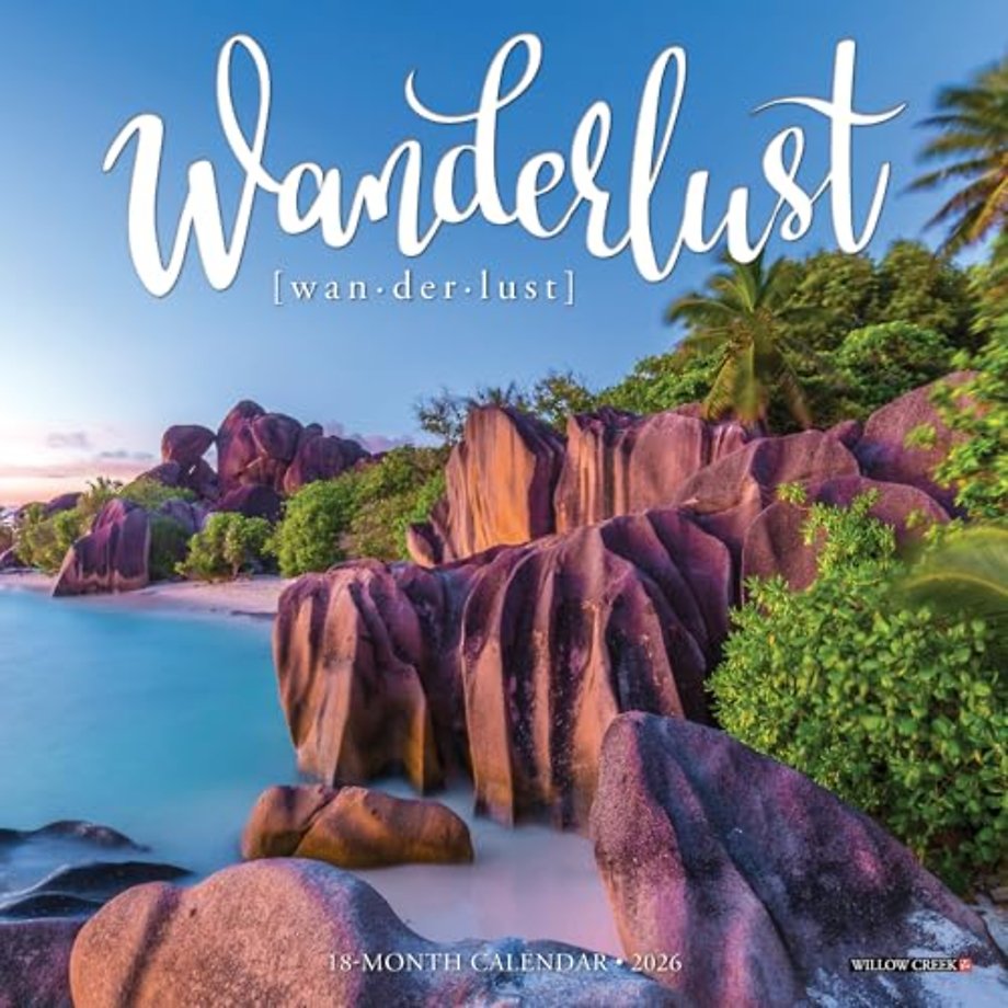 Wanderlust 2026 Mini Wall Calendar