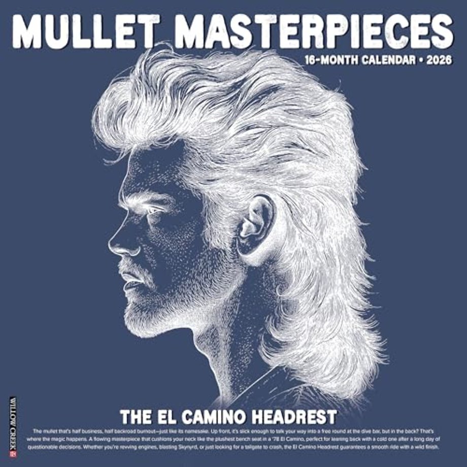 Mullet Masterpieces 12 X 12 Wall Calendar