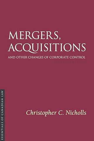 Mergers, Acquisitions and Other Changes of Corporate Control, 3/e