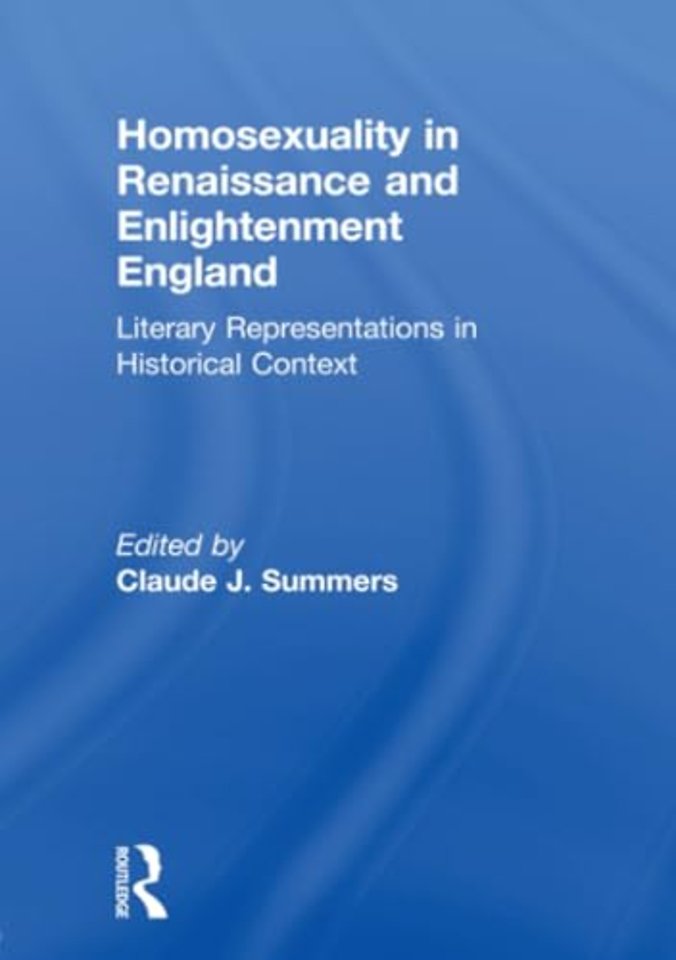 Homosexuality in Renaissance and Enlightenment England
