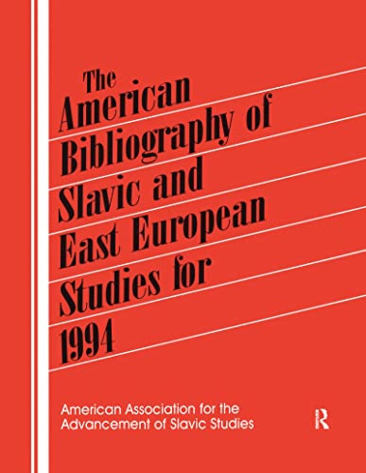 American Bibliography of Slavic and East European Studies