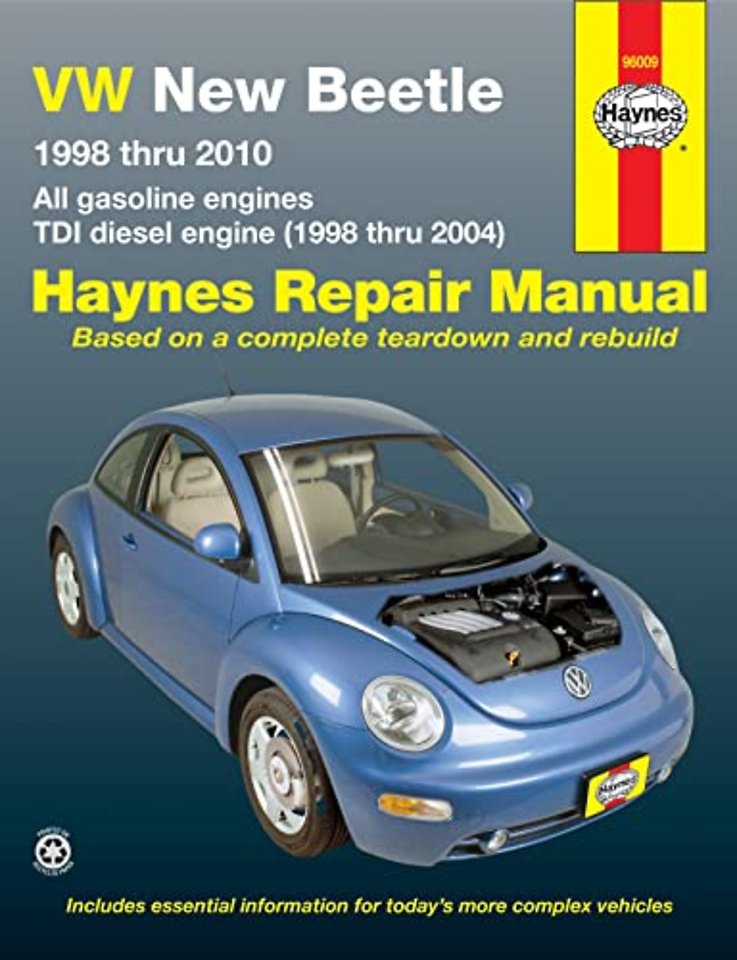 Volkswagen VW New Beetle 1.8 & 2.0L petrol (1998–2010) & 1.9L TDI diesel (1998–2004) Haynes Repair Manual (USA)