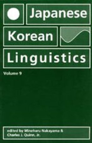 Japanese/Korean Linguistics, Volume 9