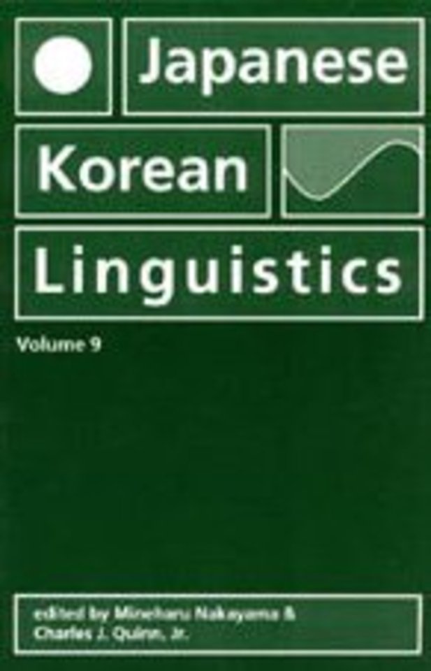 Japanese/Korean Linguistics, Volume 9