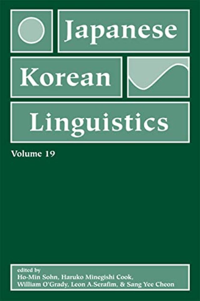 Japanese/Korean Linguistics, Volume 19