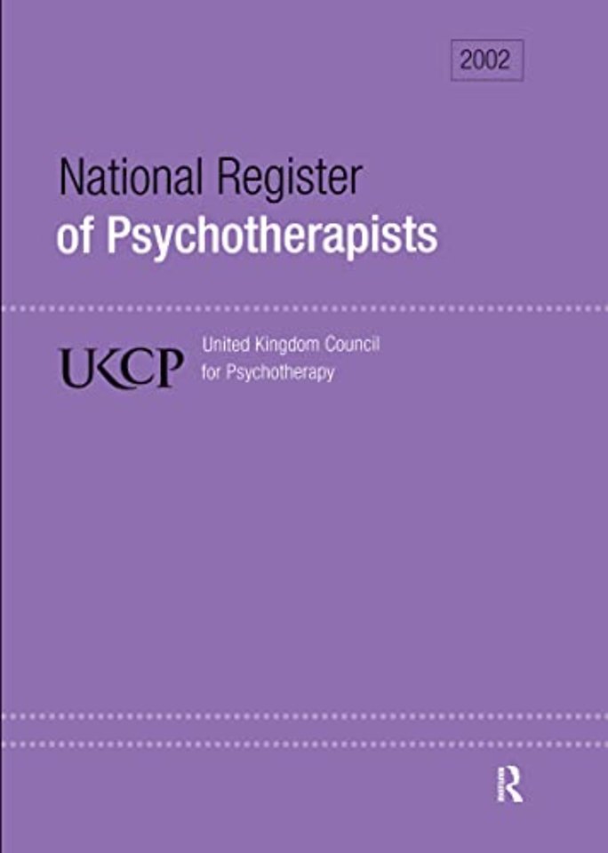National Register of Psychotherapists 2002