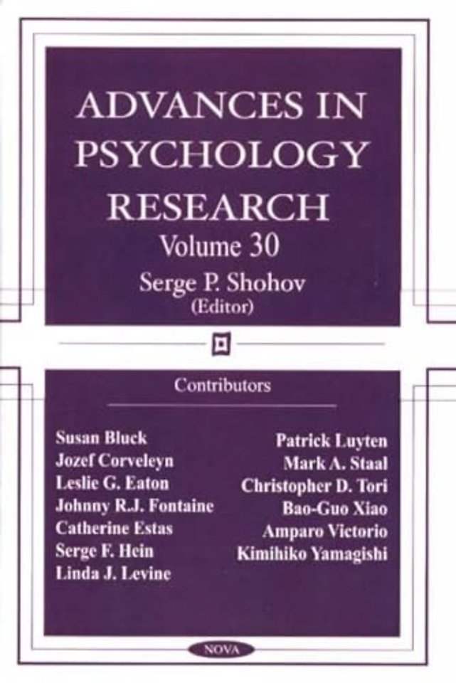 Advances in Psychology Research