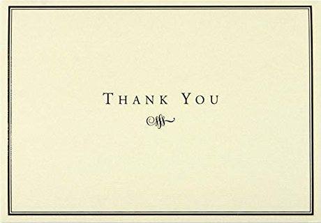 Thank You Notes Black/cream