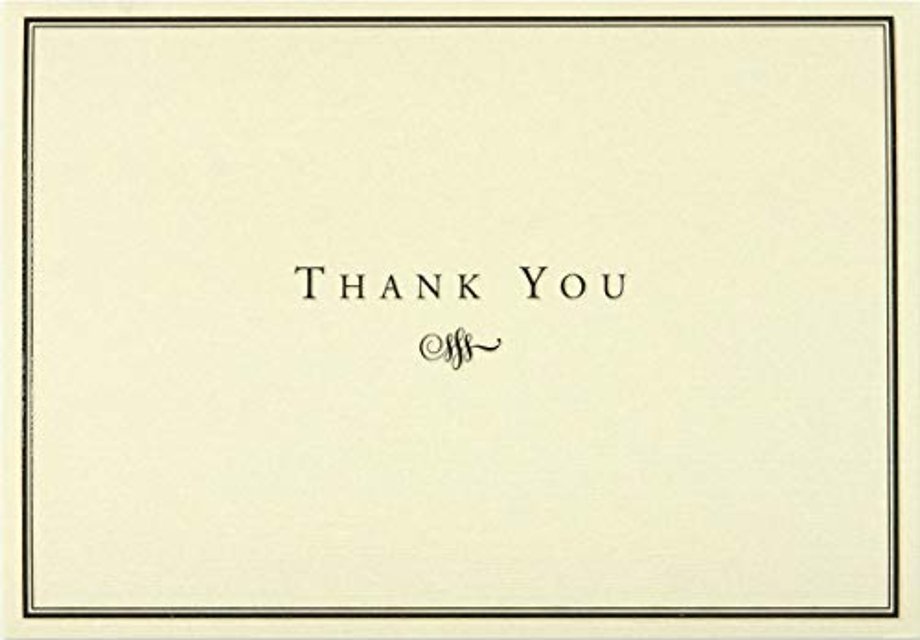 Thank You Notes Black/cream