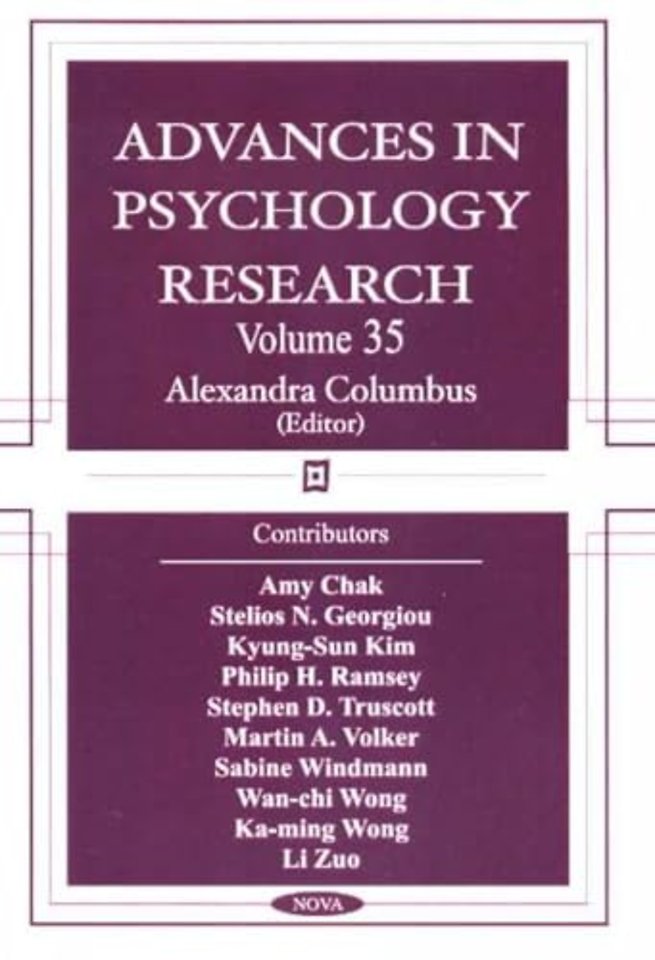 Advances in Psychology Research