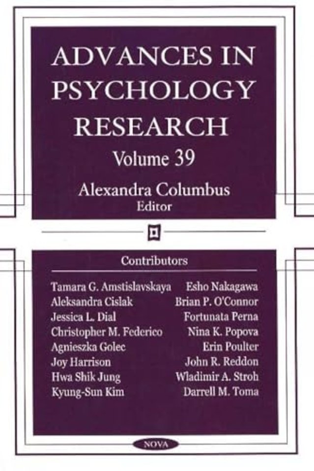 Advances in Psychology Research