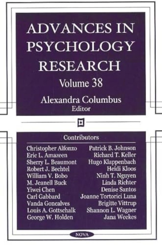 Advances in Psychology Research