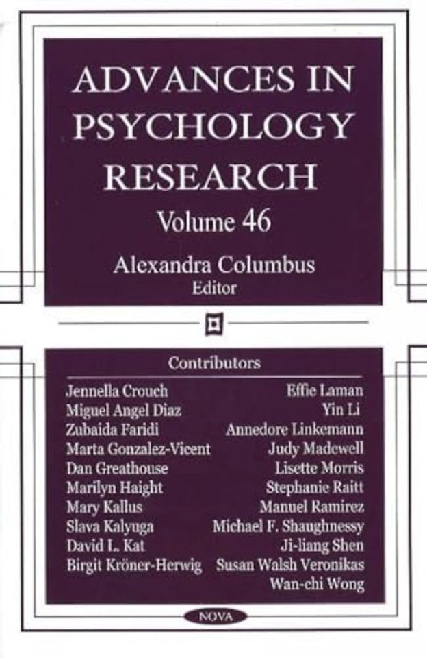 Advances in Psychology Research