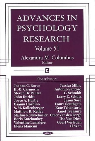 Advances in Psychology Research