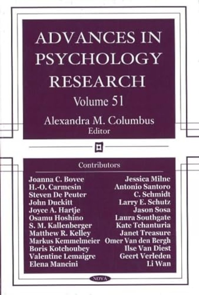 Advances in Psychology Research