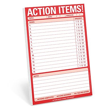 Knock Knock Action Items Pad