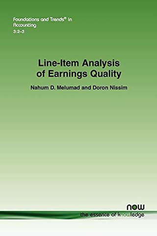 Line-item Analysis of Earnings Quality