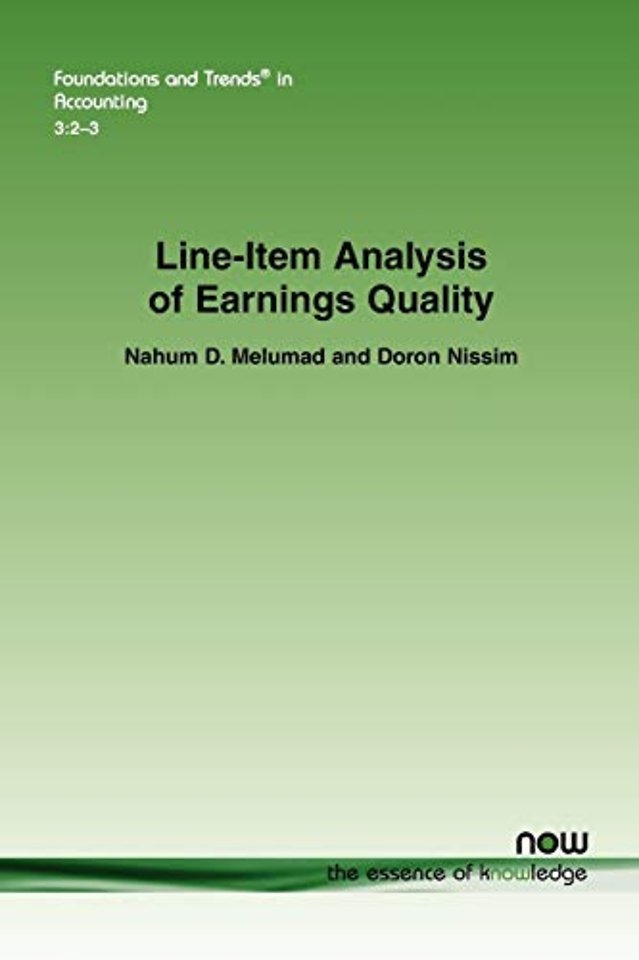 Line-item Analysis of Earnings Quality