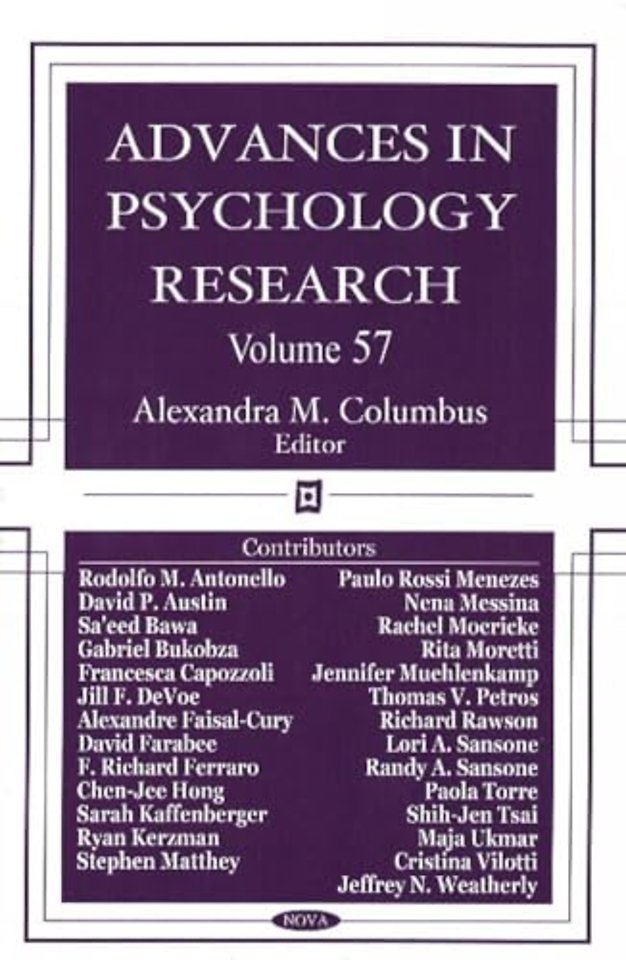 Advances in Psychology Research