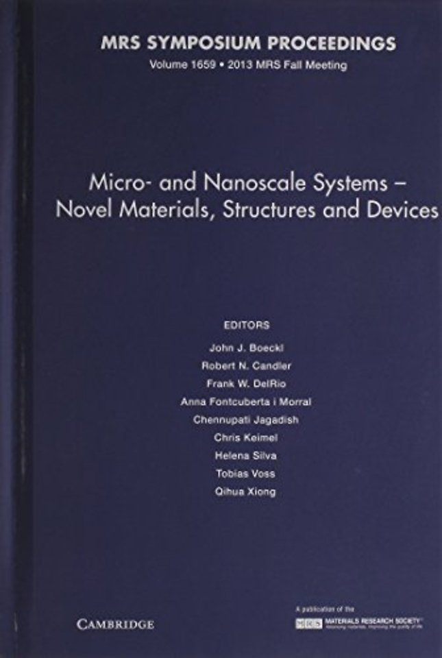 Micro and Nanoscale Systems: Volume 1659