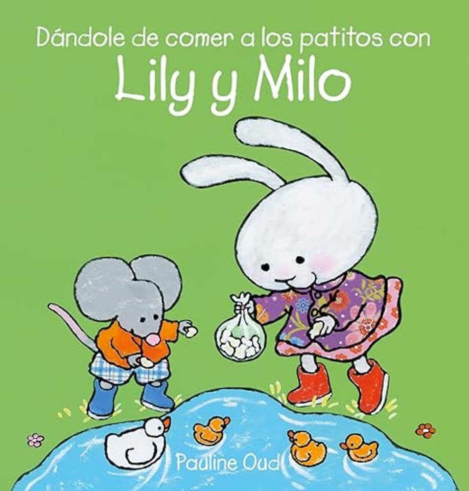 Da ndole de comer a los patitos con Lily y Milo