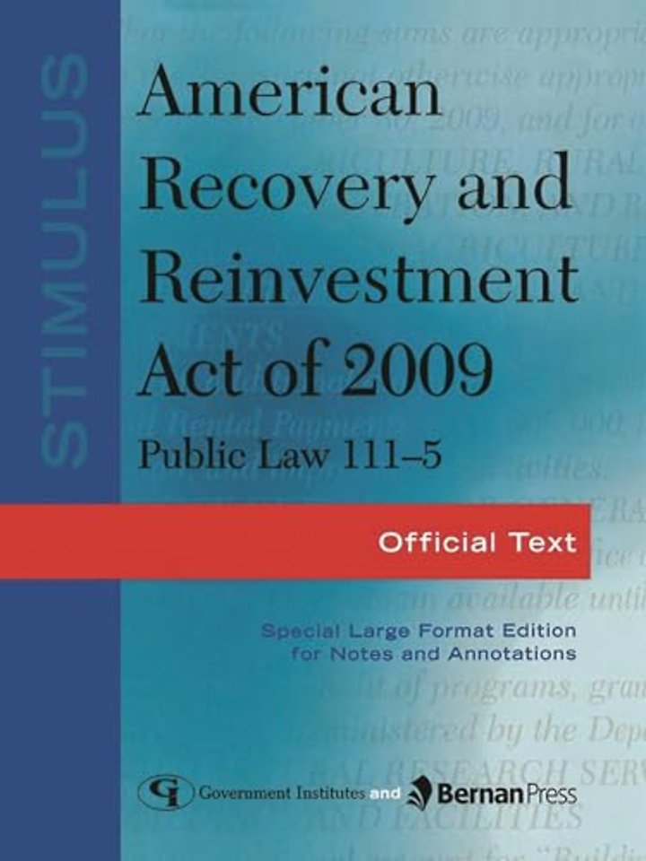 Stimulus: American Recovery and Reinvestment Act of 2009: PL 111-5