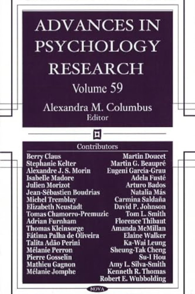 Advances in Psychology Research