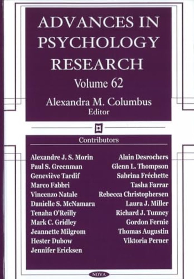 Advances in Psychology Research