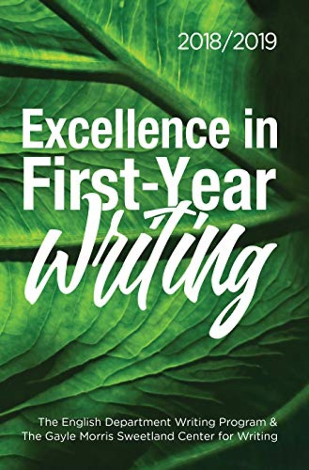 Excellence in First–Year Writing 2018/2019