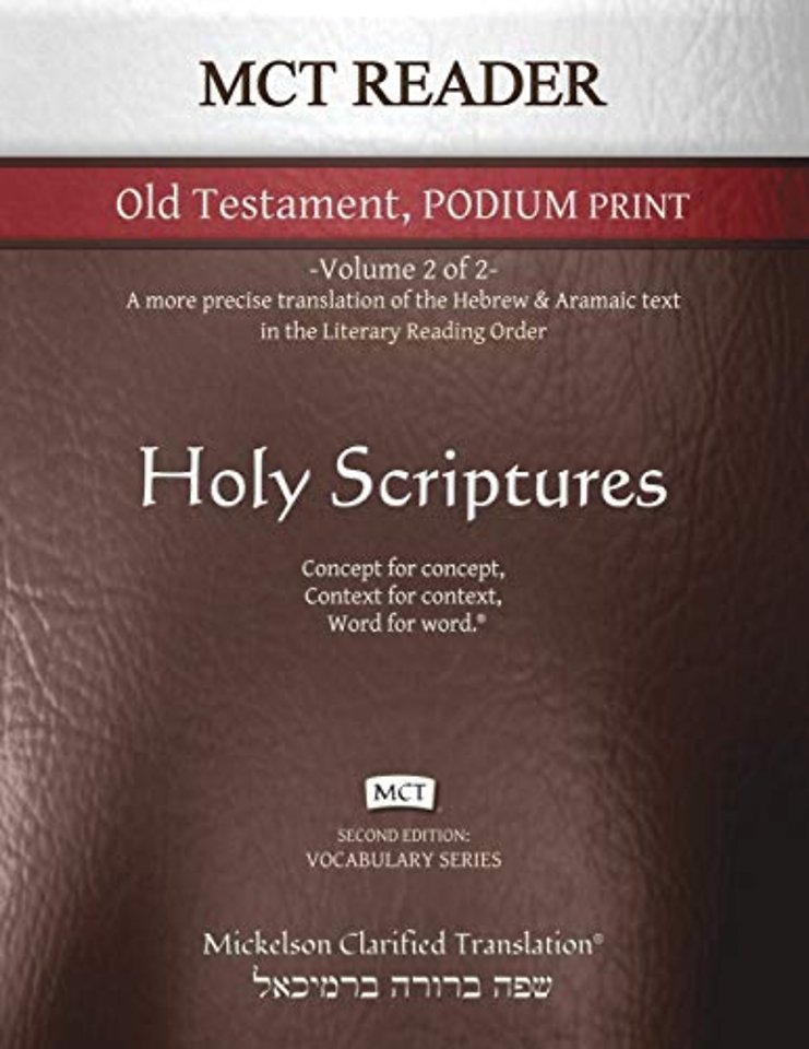 MCT Reader Old Testament Podium Print, Mickelson Clarified