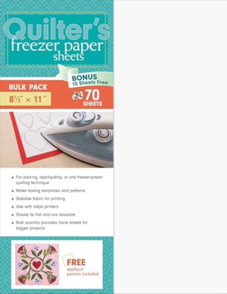 Quilter’s Freezer Paper Sheets, Bulk Pack